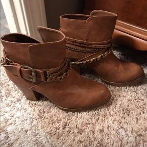 Just Fab belted ankle booties. Never worn.
